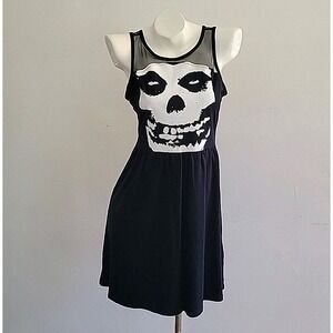 Iron Fist Misfits Graphic Sleeveless Scoopneck Fit Flare Dress Medium Punk Rock